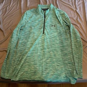 Large Green Under Armour Threadborne Lightweight 1/4 Zip